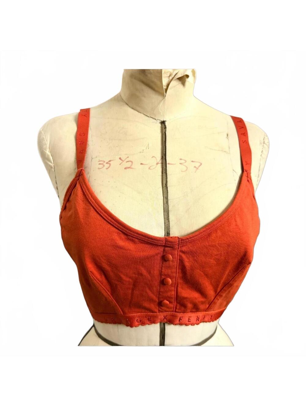 Savage x Fenty Orange Cotton Corset Top